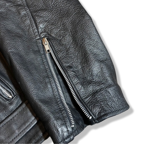 Vintage 90s Leather Biker Jacket - Picture 5 of 8